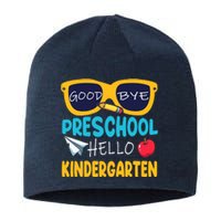 Hello Kindergarten Prek Grad Goodbye Preschool Graduation Sustainable Beanie