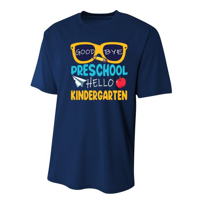 Hello Kindergarten Prek Grad Goodbye Preschool Graduation Youth Performance Sprint T-Shirt