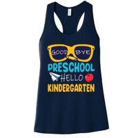 Hello Kindergarten Prek Grad Goodbye Preschool Graduation Women's Racerback Tank