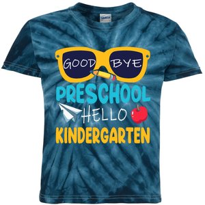 Hello Kindergarten Prek Grad Goodbye Preschool Graduation Kids Tie-Dye T-Shirt