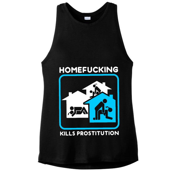 Homefucking Kills Prostitution Ladies PosiCharge Tri-Blend Wicking Tank