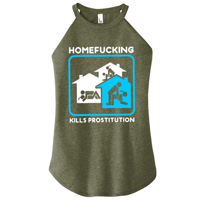 Homefucking Kills Prostitution Women's Perfect Tri Rocker Tank