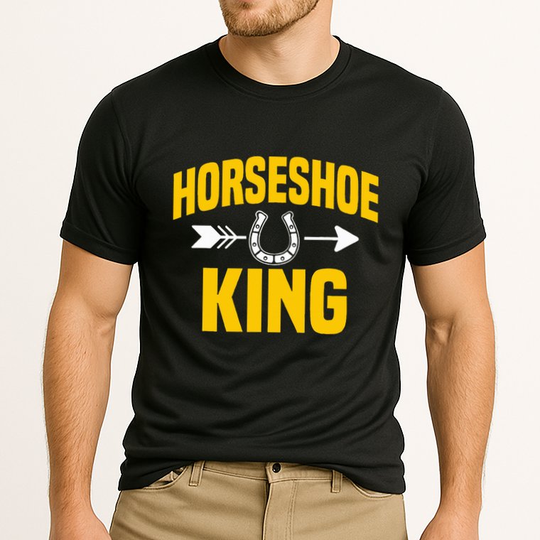 Horseshoe King Pitching Horse Lover Ferrier Cooling Performance Crew T-Shirt