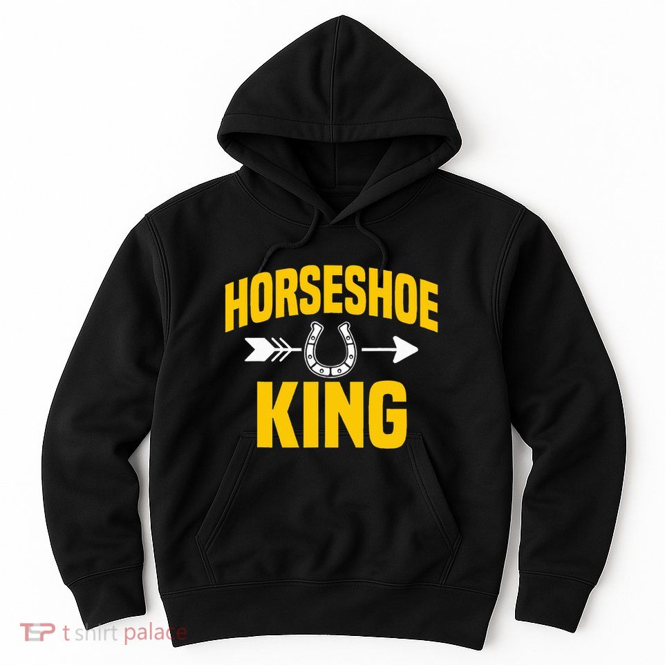 Horseshoe King Pitching Horse Lover Ferrier Hoodie