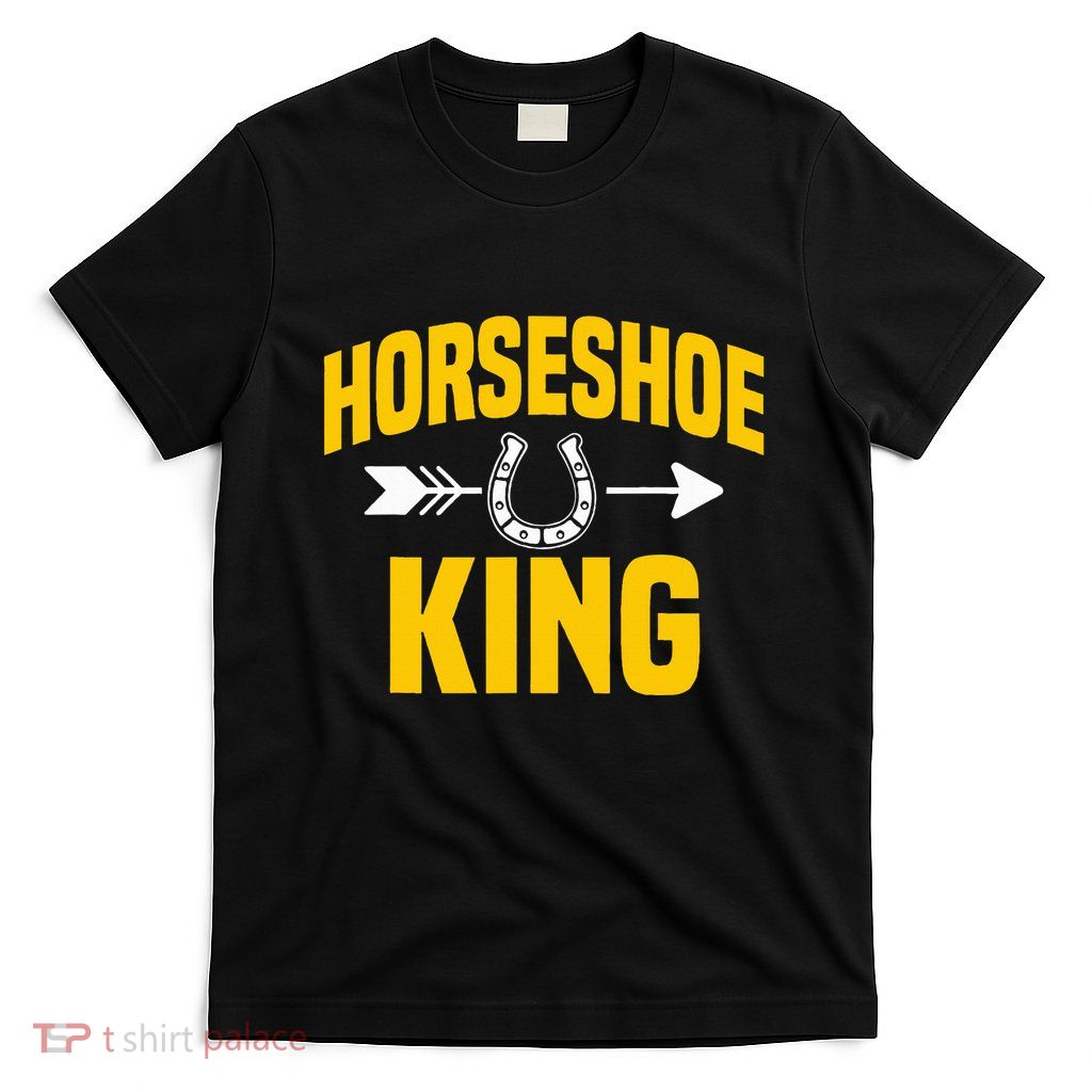 Horseshoe King Pitching Horse Lover Ferrier T-Shirt