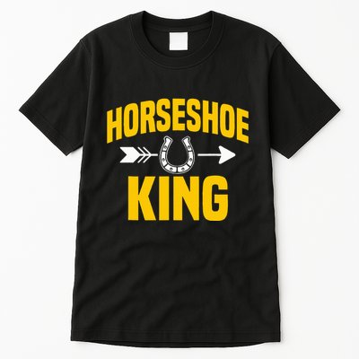 Horseshoe King Pitching Horse Lover Ferrier Tall T-Shirt