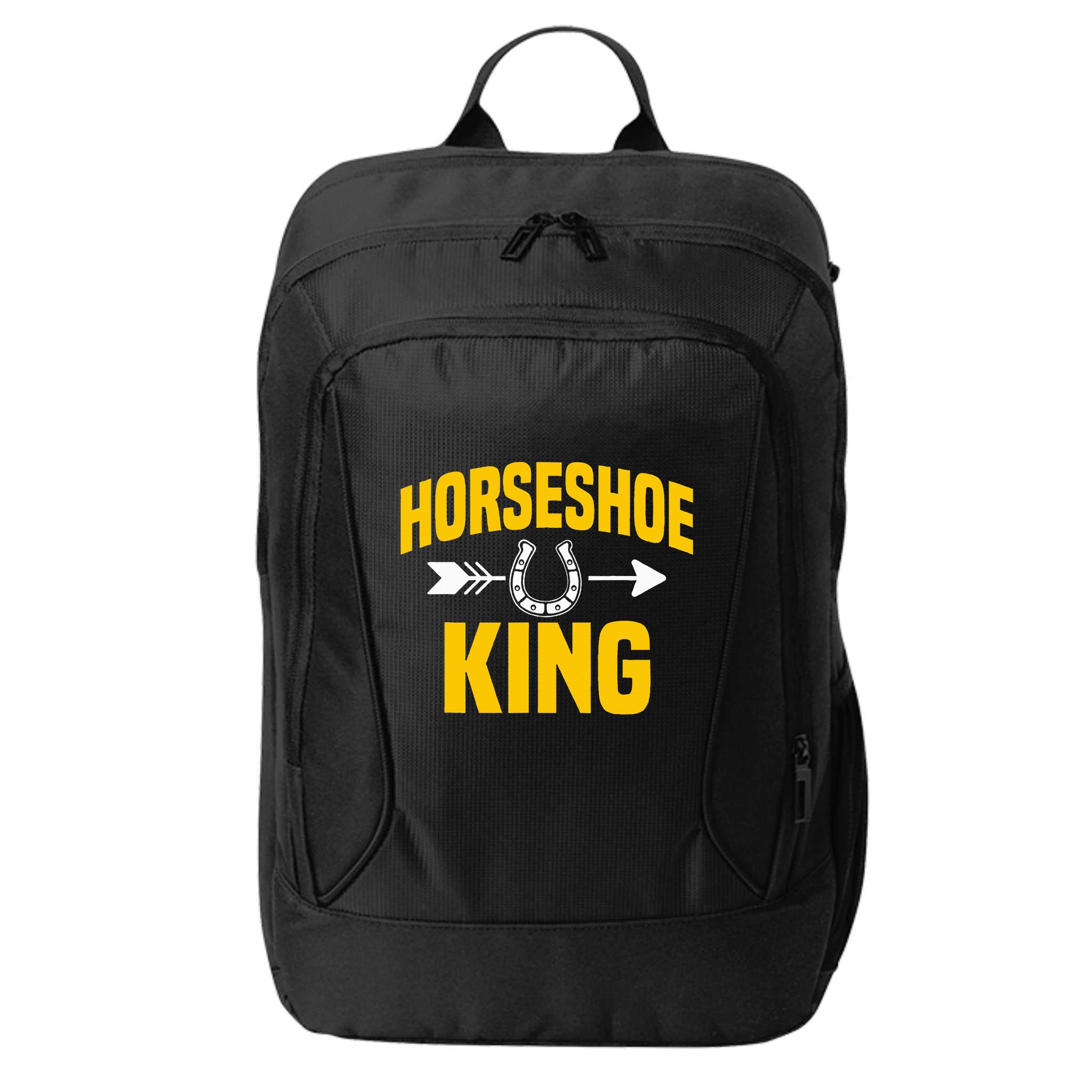 Horseshoe King Pitching Horse Lover Ferrier City Backpack