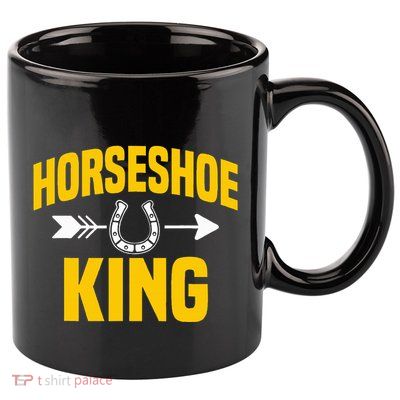 Horseshoe King Pitching Horse Lover Ferrier 11oz C Handle Ceramic Mug