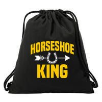 Horseshoe King Pitching Horse Lover Ferrier Drawstring Bag