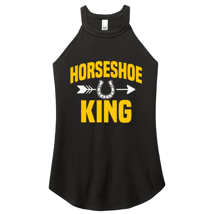 Horseshoe King Pitching Horse Lover Ferrier Women's Perfect Tri Rocker Tank