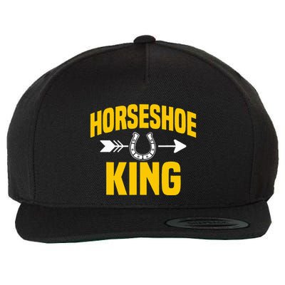 Horseshoe King Pitching Horse Lover Ferrier Wool Snapback Cap