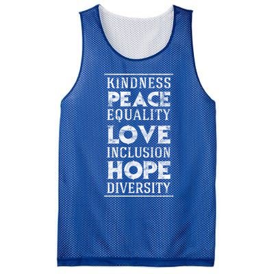 Hu Kindness Peace Equality Love Inclusion Diversity Gift Mesh Reversible Basketball Jersey Tank