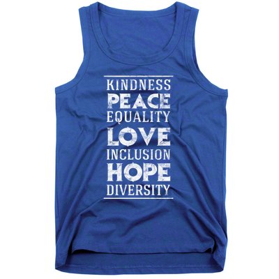 Hu Kindness Peace Equality Love Inclusion Diversity Gift Tank Top