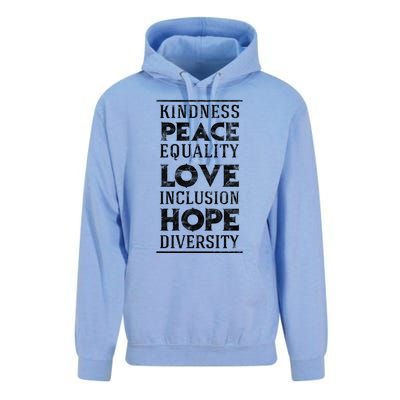 Hu Kindness Peace Equality Love Inclusion Diversity Gift Unisex Surf Hoodie