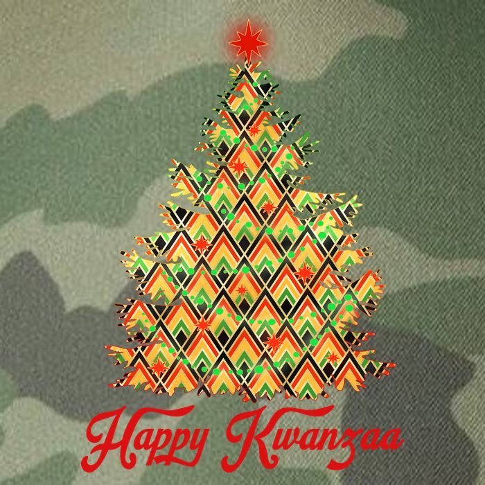 Happy Kwanzaa Pattern Christmas Tree Legacy Tie Dye Trucker Hat