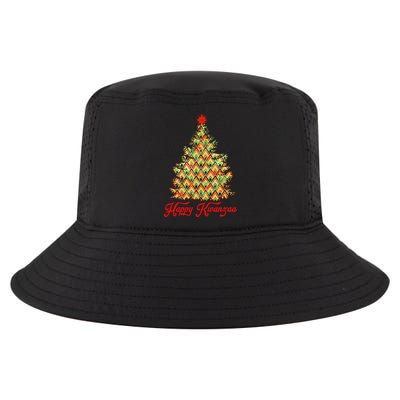 Happy Kwanzaa Pattern Christmas Tree Cool Comfort Performance Bucket Hat