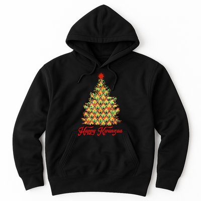 Happy Kwanzaa Pattern Christmas Tree Hoodie