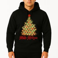 Happy Kwanzaa Pattern Christmas Tree Hoodie
