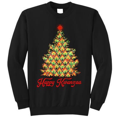 Happy Kwanzaa Pattern Christmas Tree Sweatshirt