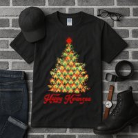 Happy Kwanzaa Pattern Christmas Tree Tall T-Shirt