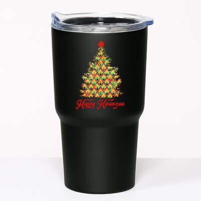 Happy Kwanzaa Pattern Christmas Tree Tumbler