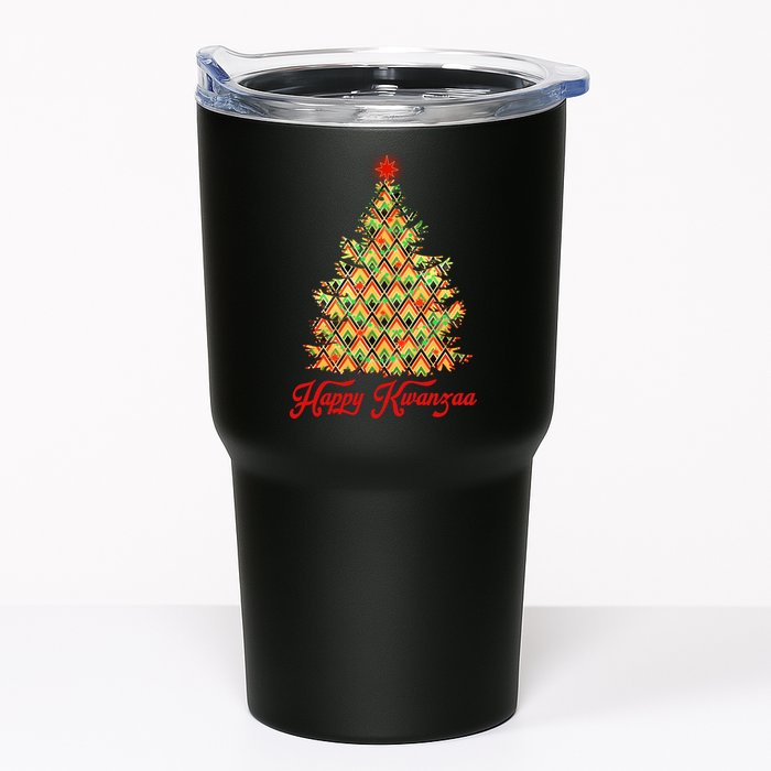 Happy Kwanzaa Pattern Christmas Tree Tumbler