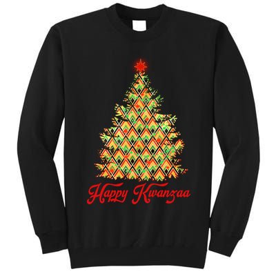 Happy Kwanzaa Pattern Christmas Tree Tall Sweatshirt