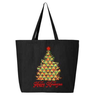 Happy Kwanzaa Pattern Christmas Tree 25L Jumbo Tote