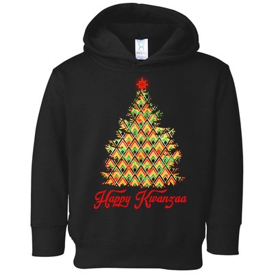 Happy Kwanzaa Pattern Christmas Tree Toddler Hoodie