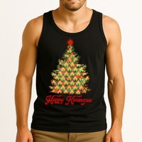 Happy Kwanzaa Pattern Christmas Tree Tank Top