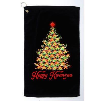 Happy Kwanzaa Pattern Christmas Tree Golf Towel