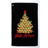 Happy Kwanzaa Pattern Christmas Tree Golf Towel