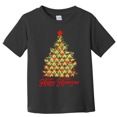 Happy Kwanzaa Pattern Christmas Tree Toddler T-Shirt