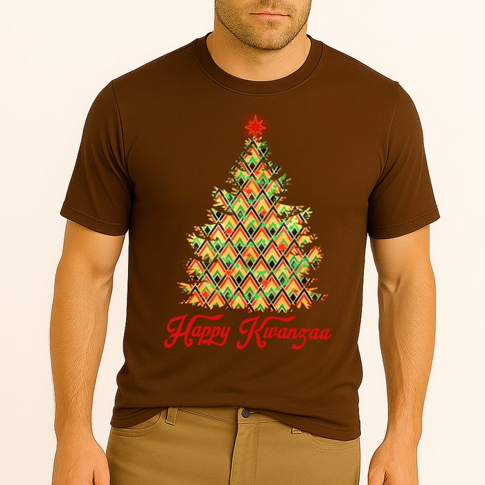 Happy Kwanzaa Pattern Christmas Tree Performance Shirt
