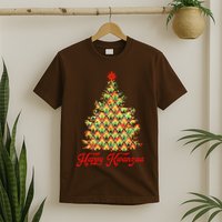 Happy Kwanzaa Pattern Christmas Tree T-Shirt