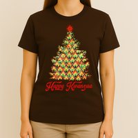 Happy Kwanzaa Pattern Christmas Tree T-Shirt