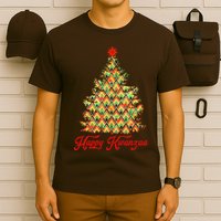 Happy Kwanzaa Pattern Christmas Tree T-Shirt