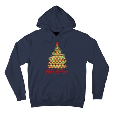 Happy Kwanzaa Pattern Christmas Tree Hoodie