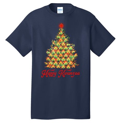 Happy Kwanzaa Pattern Christmas Tree Tall T-Shirt