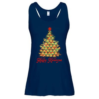 Happy Kwanzaa Pattern Christmas Tree Ladies Essential Flowy Tank