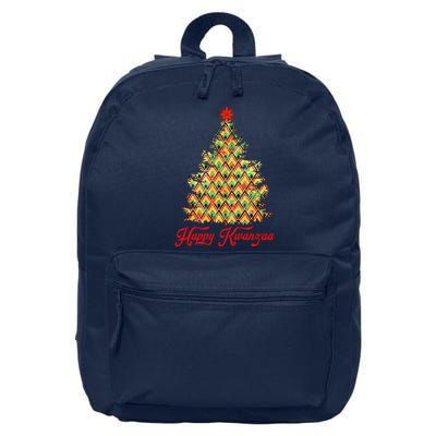 Happy Kwanzaa Pattern Christmas Tree 16 in Basic Backpack