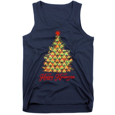 Happy Kwanzaa Pattern Christmas Tree Tank Top