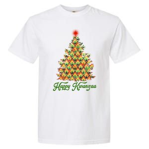 Happy Kwanzaa Pattern Christmas Tree Garment-Dyed Heavyweight T-Shirt