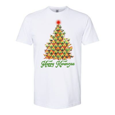 Happy Kwanzaa Pattern Christmas Tree Softstyle CVC T-Shirt