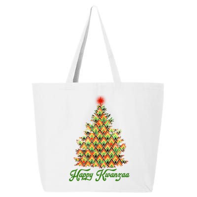 Happy Kwanzaa Pattern Christmas Tree 25L Jumbo Tote