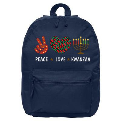 Happy Kwanzaa Peace Love Kwanzaa African 16 in Basic Backpack