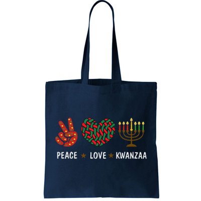 Happy Kwanzaa Peace Love Kwanzaa African Tote Bag