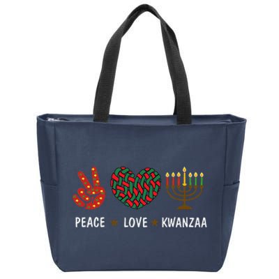 Happy Kwanzaa Peace Love Kwanzaa African Zip Tote Bag