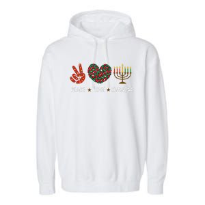 Happy Kwanzaa Peace Love Kwanzaa African Garment-Dyed Fleece Hoodie