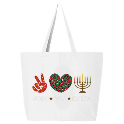 Happy Kwanzaa Peace Love Kwanzaa African 25L Jumbo Tote